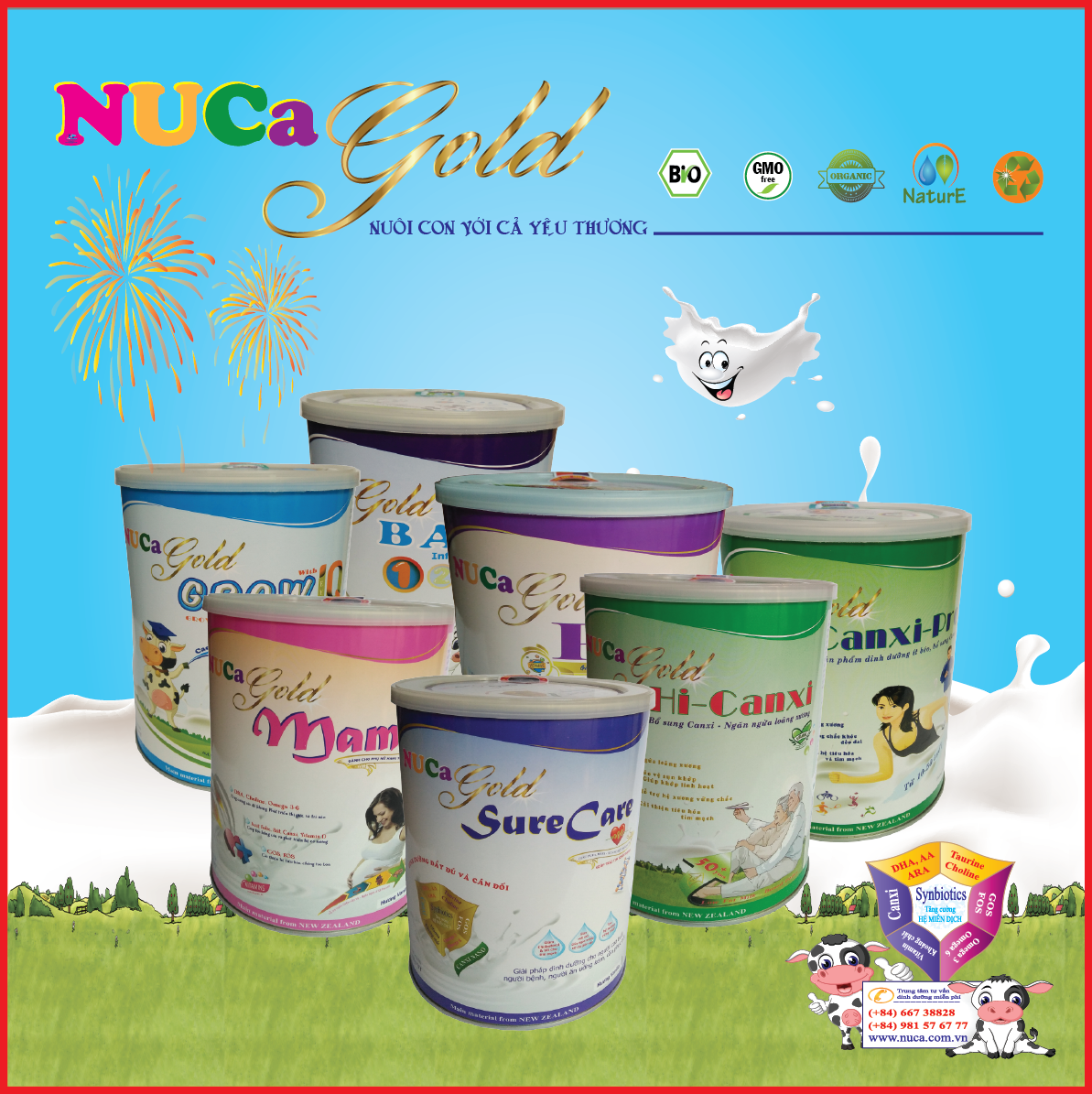 Sữa bột NUCA Gold – đồng hành cùng bạn chăm sóc gia đình